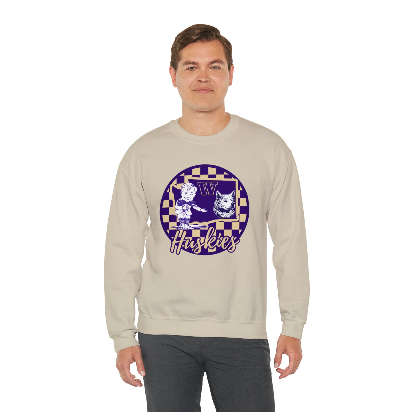 Washington Huskies Checkered Sweatshirt