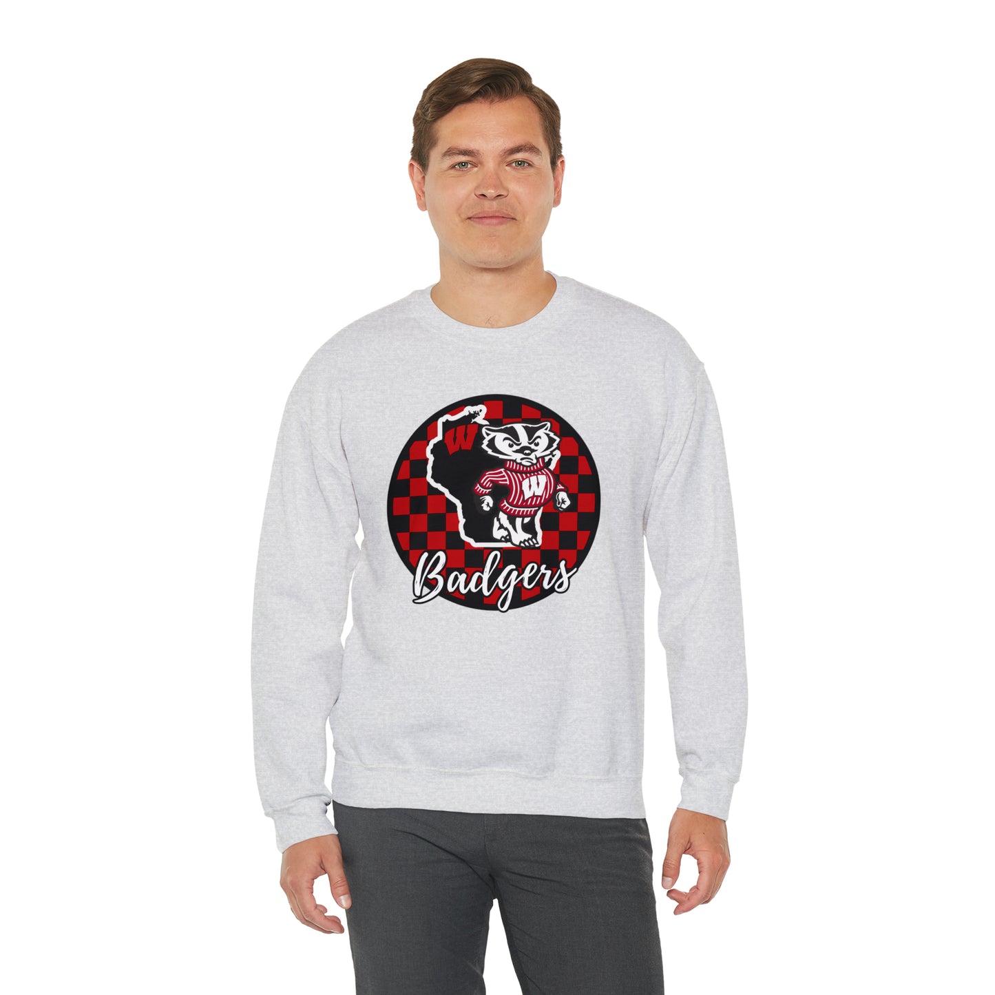 Wisconsin Badgers Checkered Sweatshirt