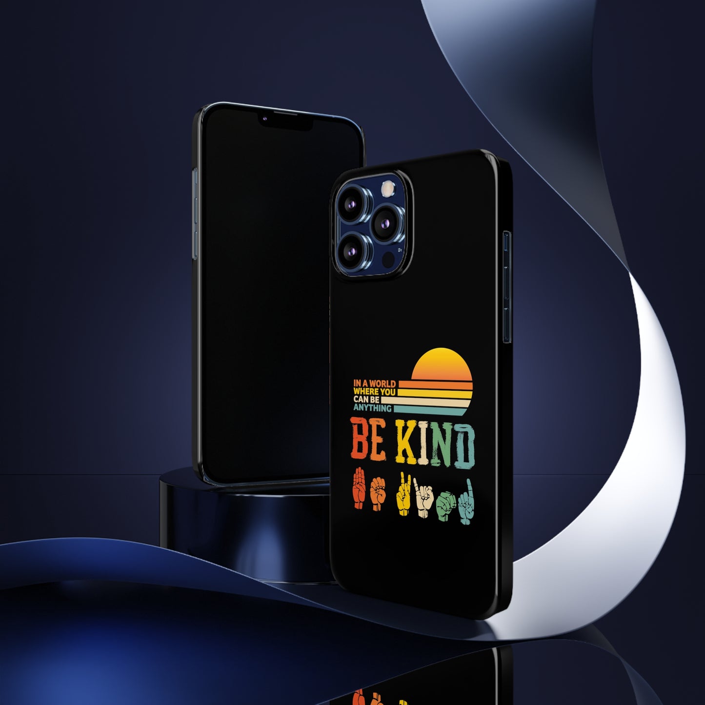 Be Kind Slim Phone Case - Black