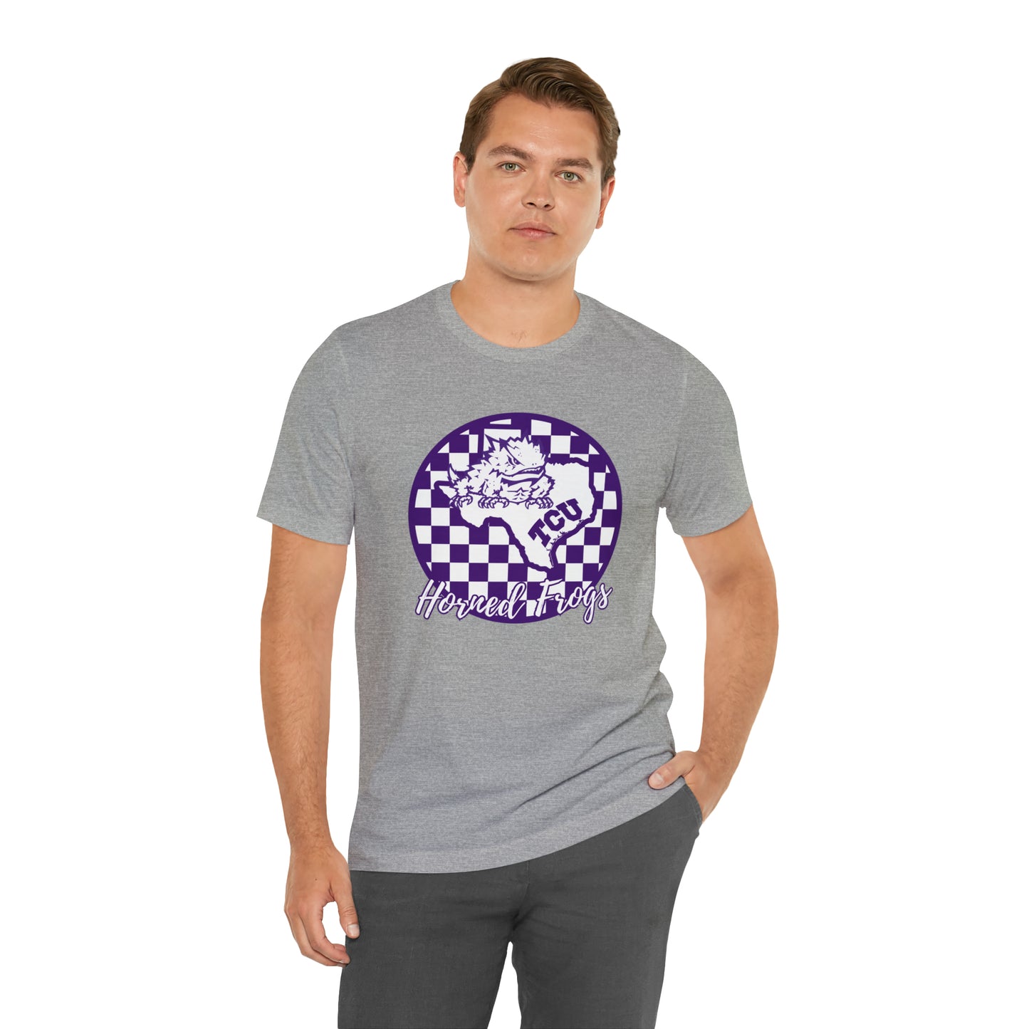 TCU Horned Frogs Checkered Circle