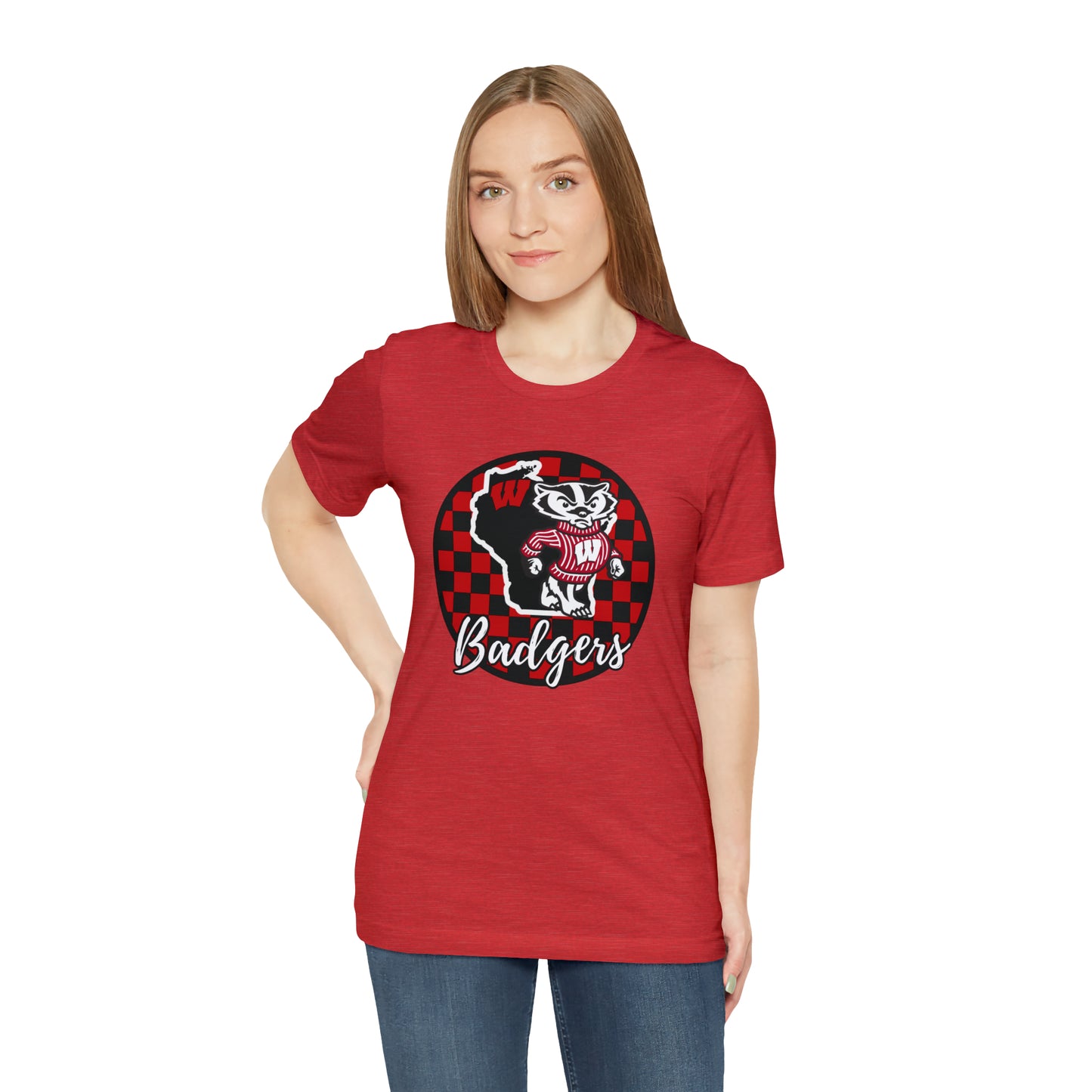 Wisconsin Badgers Checkered Circle
