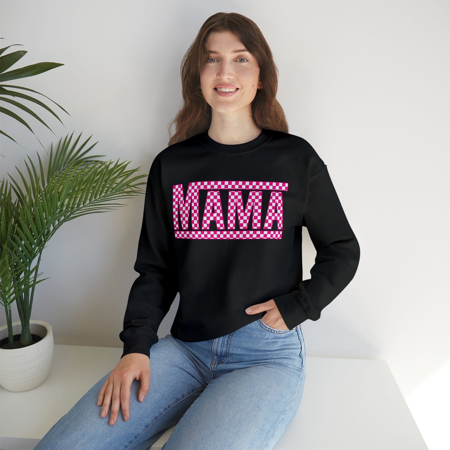 Mama Checkered Sweatshirt