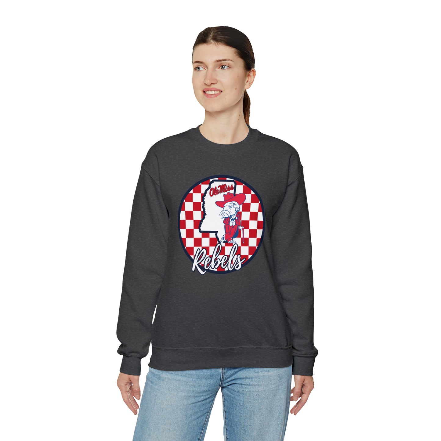 Ole Miss Rebels Checkered Sweatshirt