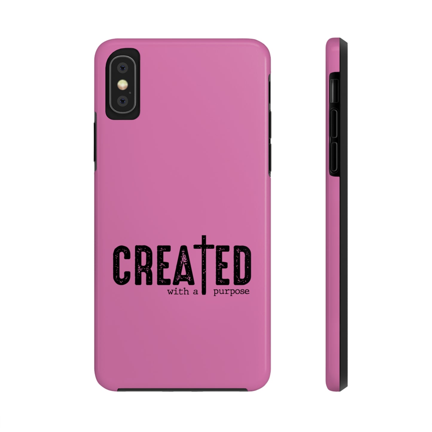 Created With A Purpose Tough Phone Cases - Lt Pink