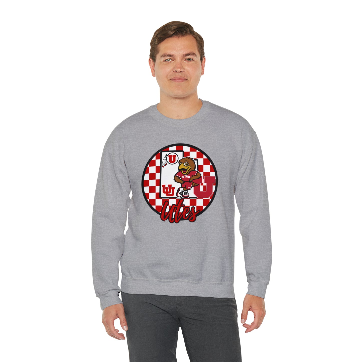 Utah Utes Checkered Sweatshirt
