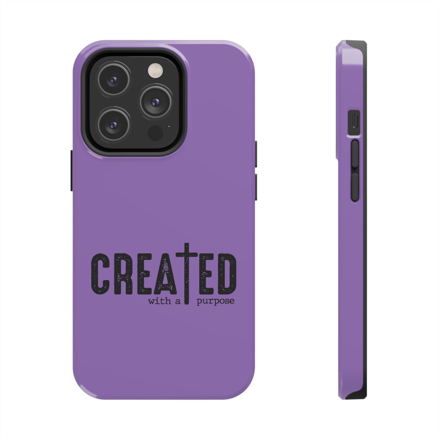 Created With A Purpose Tough Phone Cases - Purple