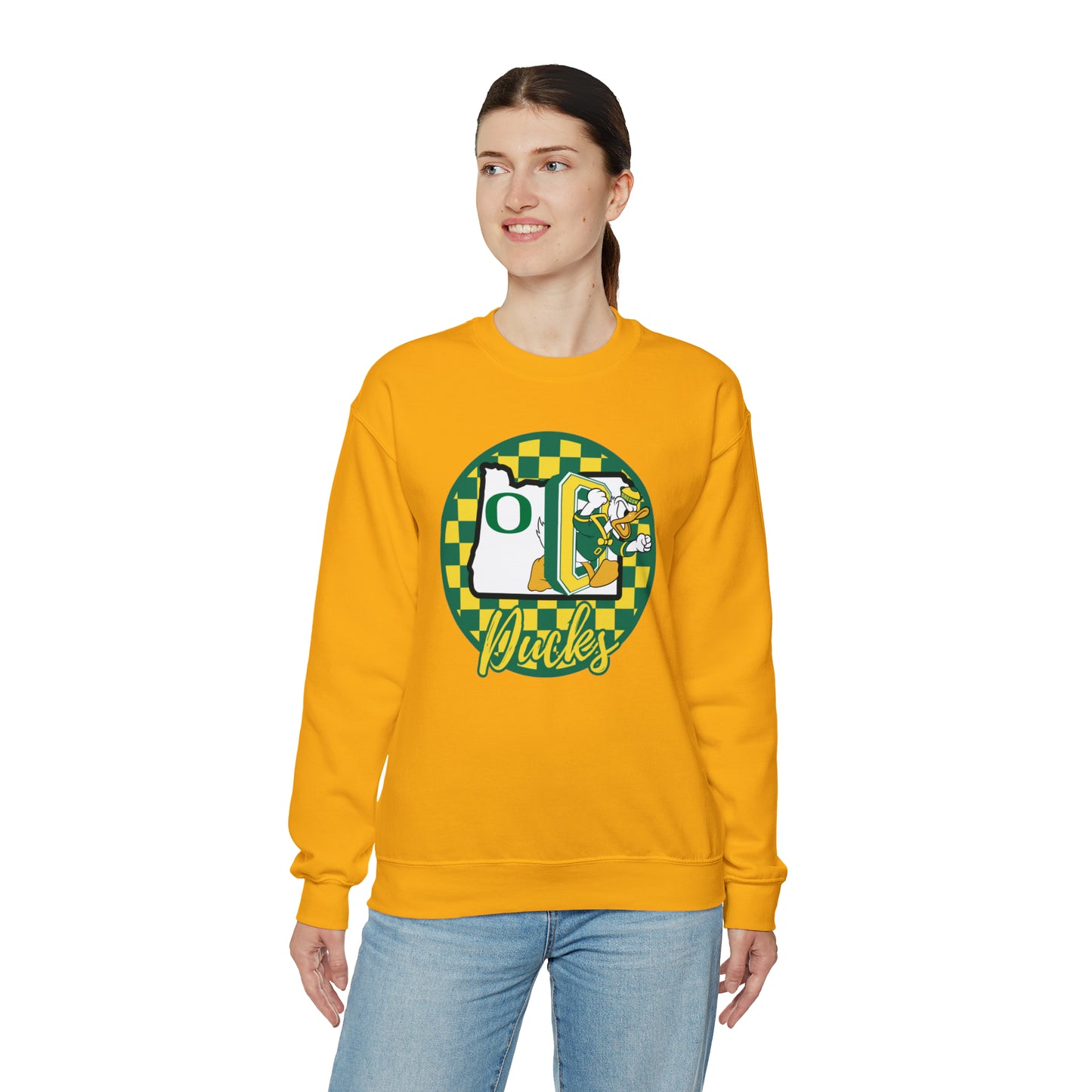 Oregon Ducks Checkered Sweatshirt
