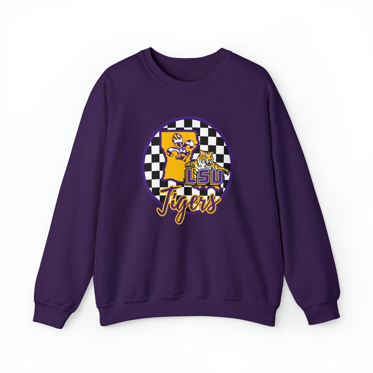 LSU Tigers Checkered Sweatshirt