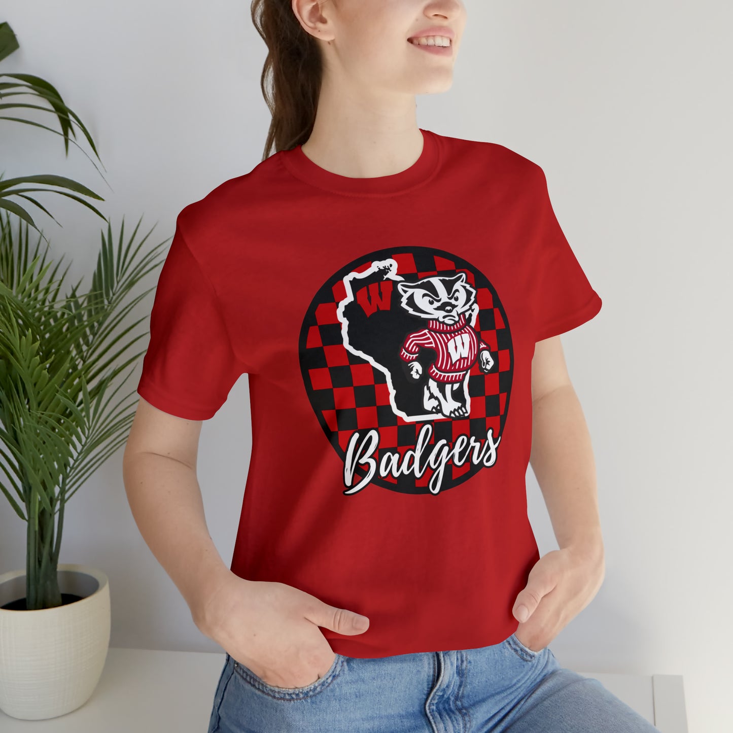 Wisconsin Badgers Checkered Circle