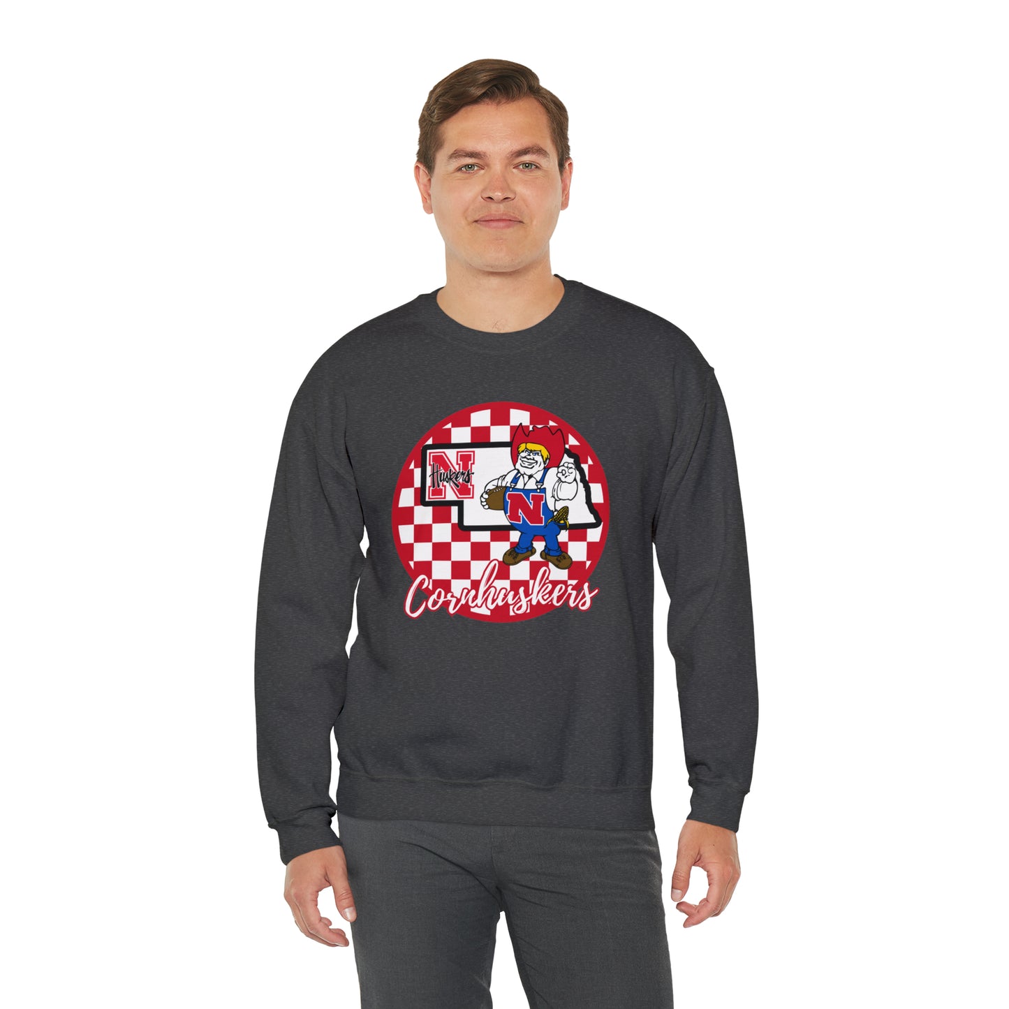 Nebraska Cornhuskers Checkered Sweatshirt