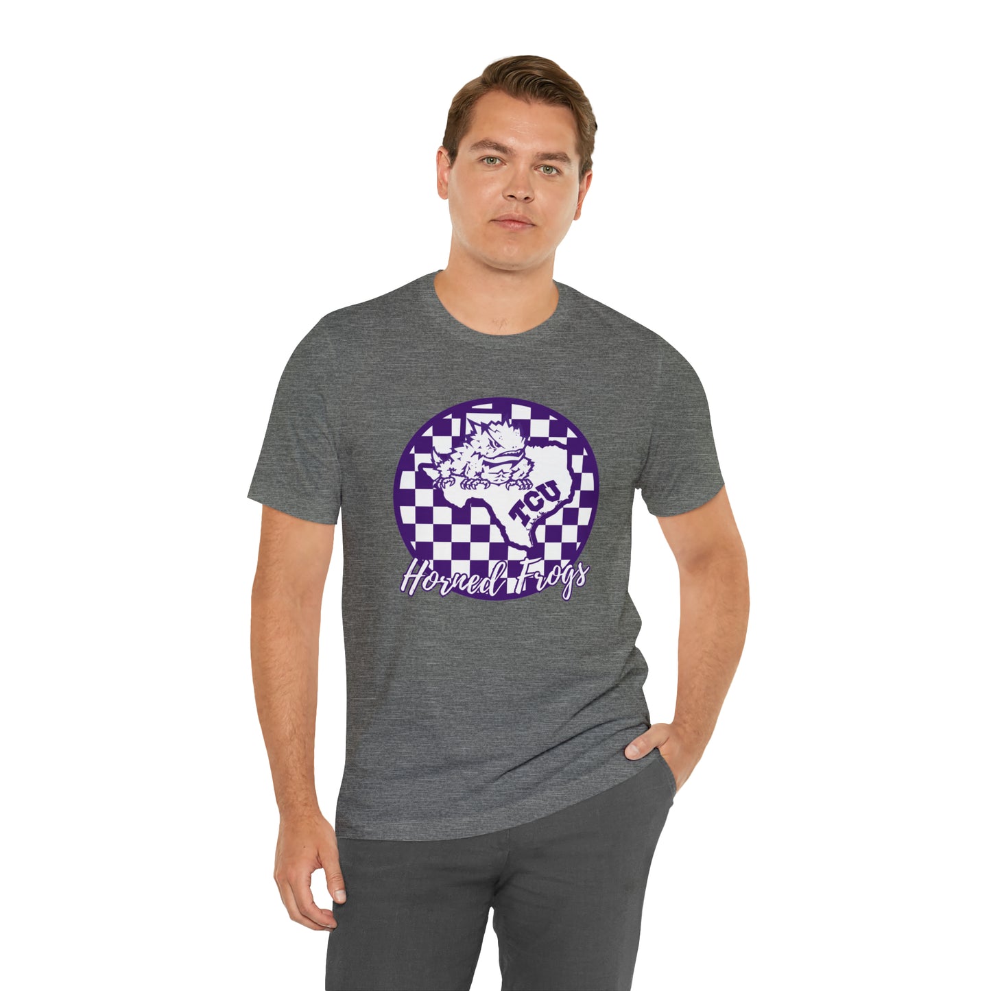 TCU Horned Frogs Checkered Circle